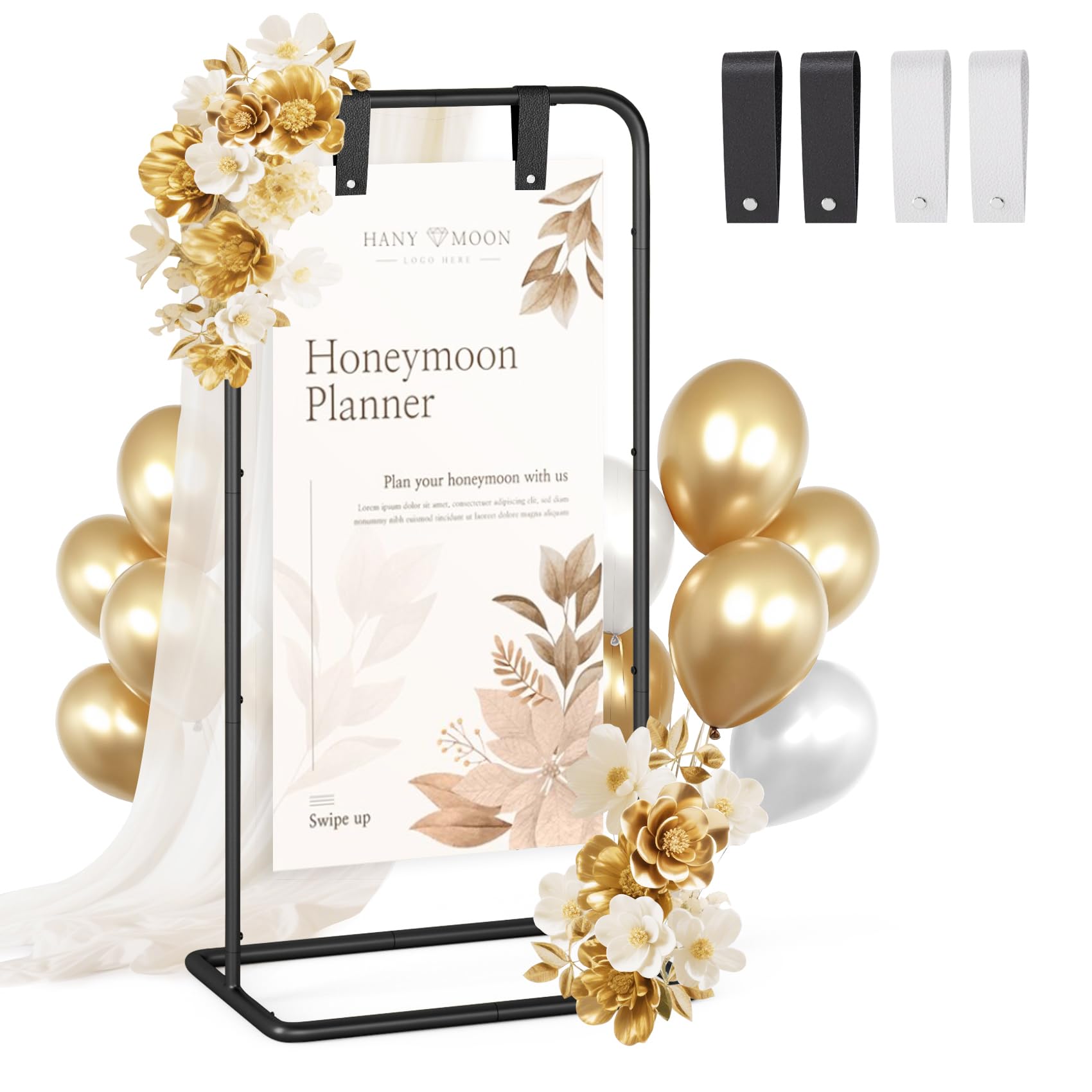 Support réglable pour panneau « Welcome to Our Wedding » et chevalet robuste