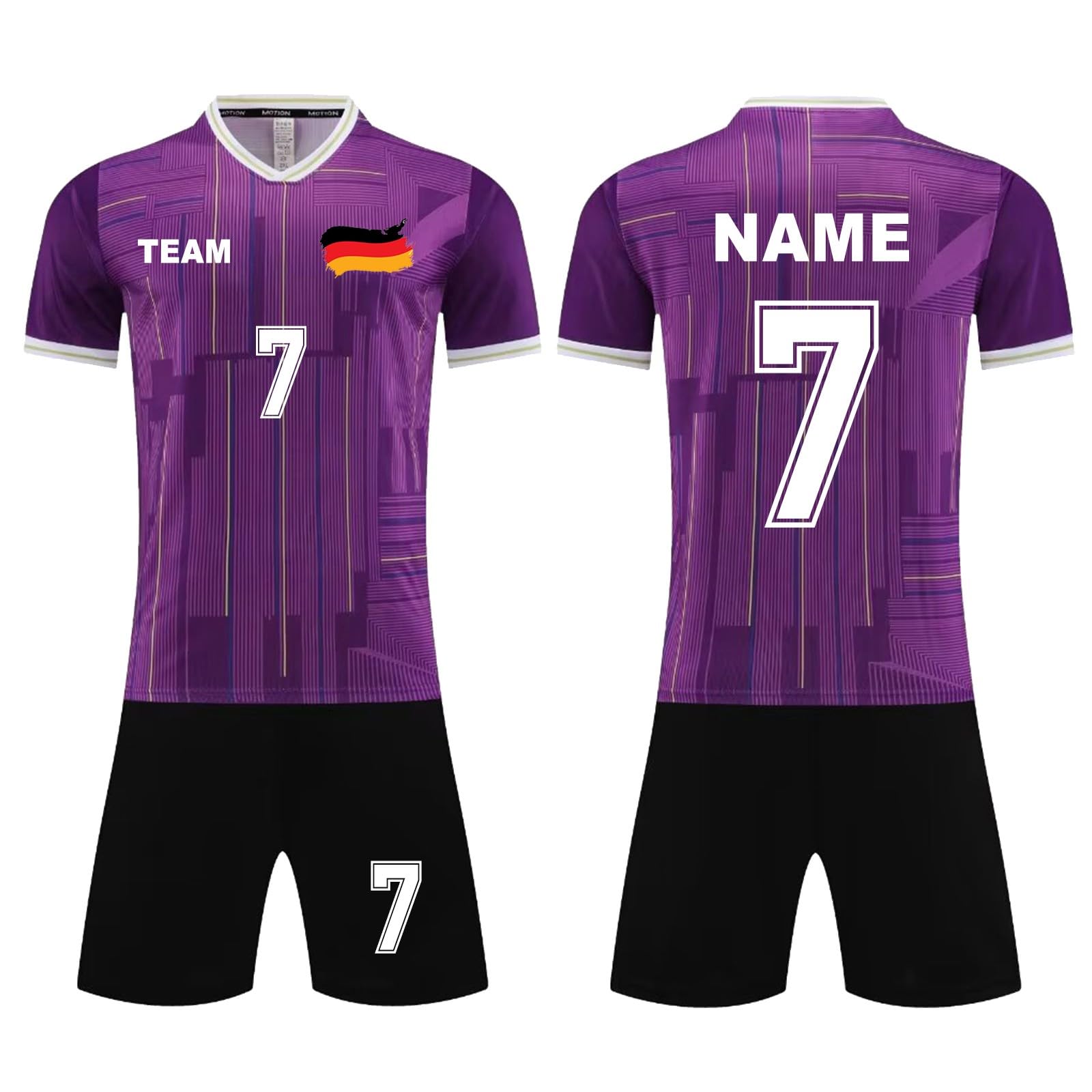 Maillot Equipe de France Football 2024 Maillot de Foot Personnalisable Enfant Homme Personnalisé avec Nom Numéro L'équipe Le Logo Maillot Foot France Tenue Sport