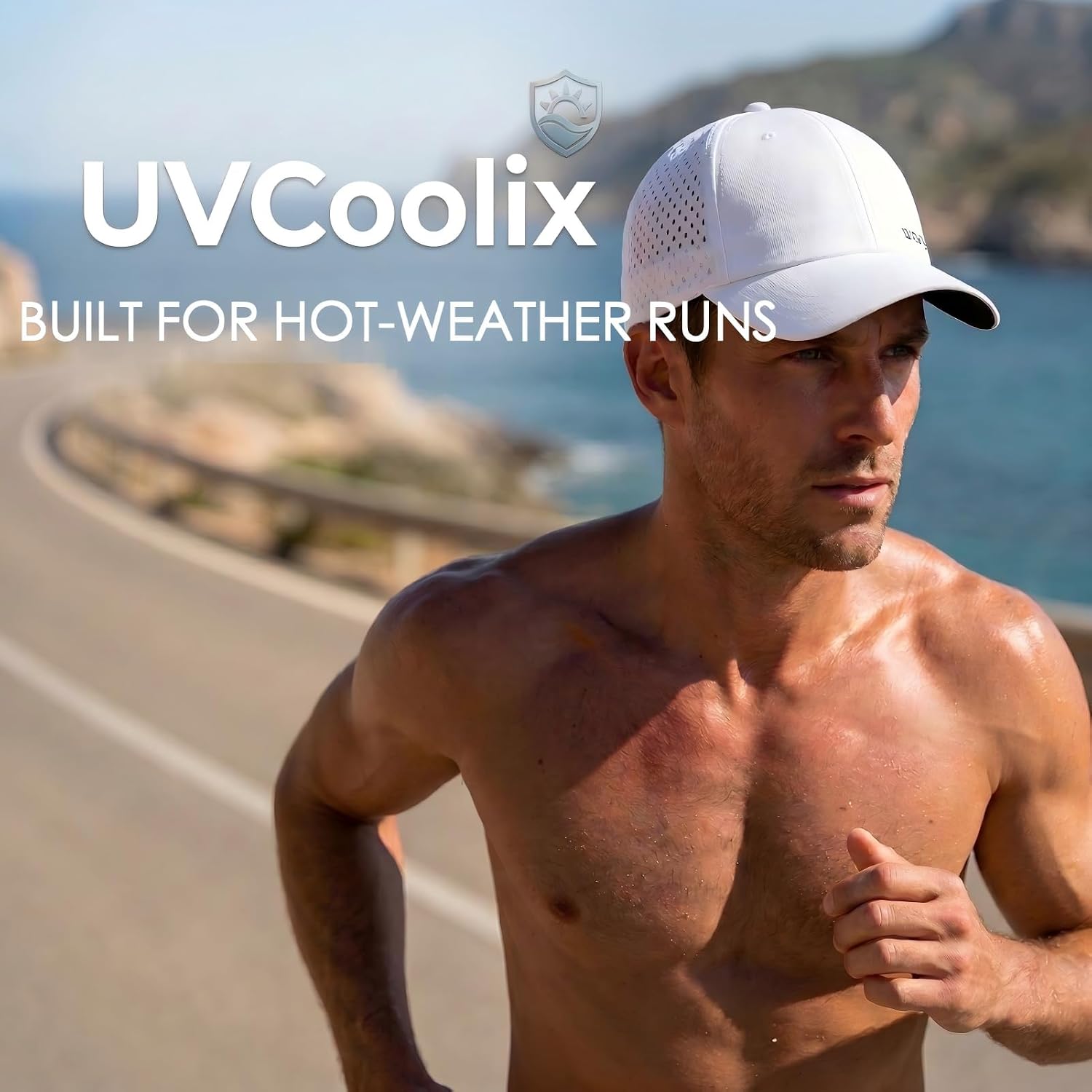 TOP-EX UVCoolix Cooling Mesh Running Cap for Men, UPF 50+ image 2