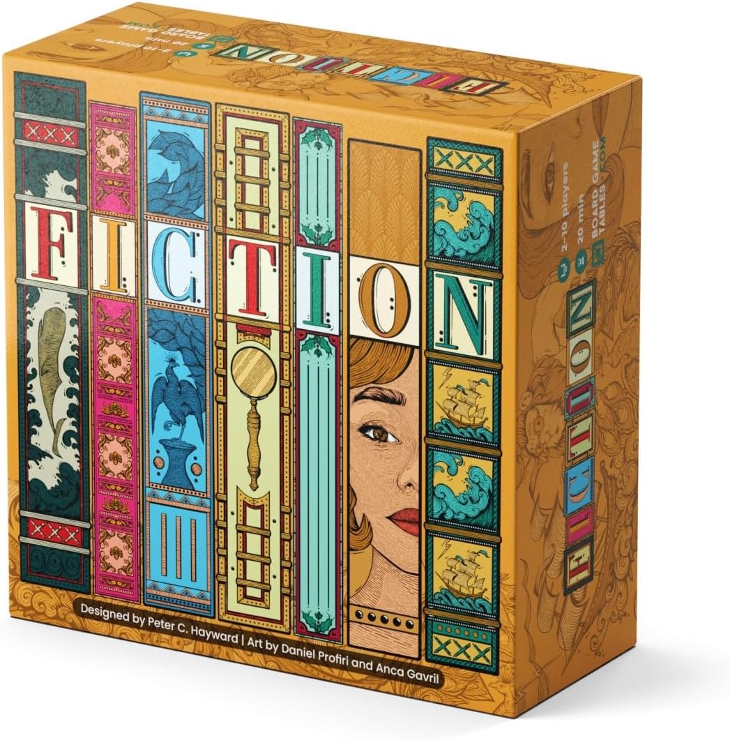 ALLPLAY Fiction - A Wordle-Inspired Board Game for Adults and Familes with Deception - Approachable and Fun Strategic Party Game in Small, Travel-Size Box (5" x 5" x 2")