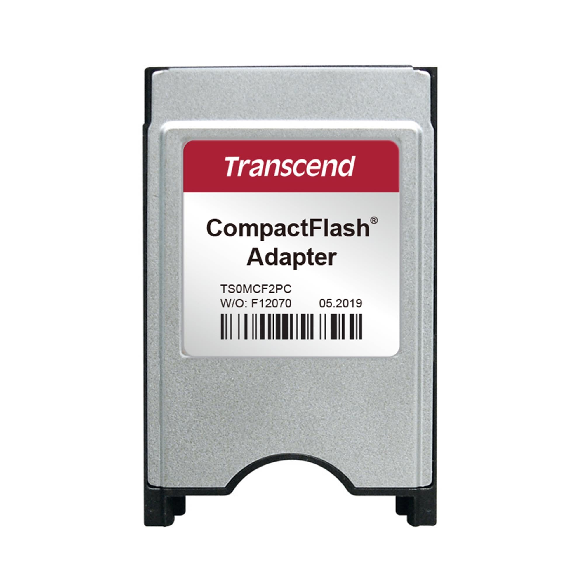 Transcend Adaptador PCMCIA para Tarjeta CompactFlash, Transferencia de Datos de Alta Velocidad, Plug & Play - TS0MCF2PC