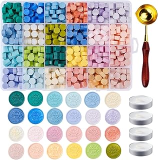 Morandi Assorted Color Seal Beads - 24 Colors for Making Wax Seals, Decor for Envelope Letter Wedding Invitation and Sealing Wine Bottle