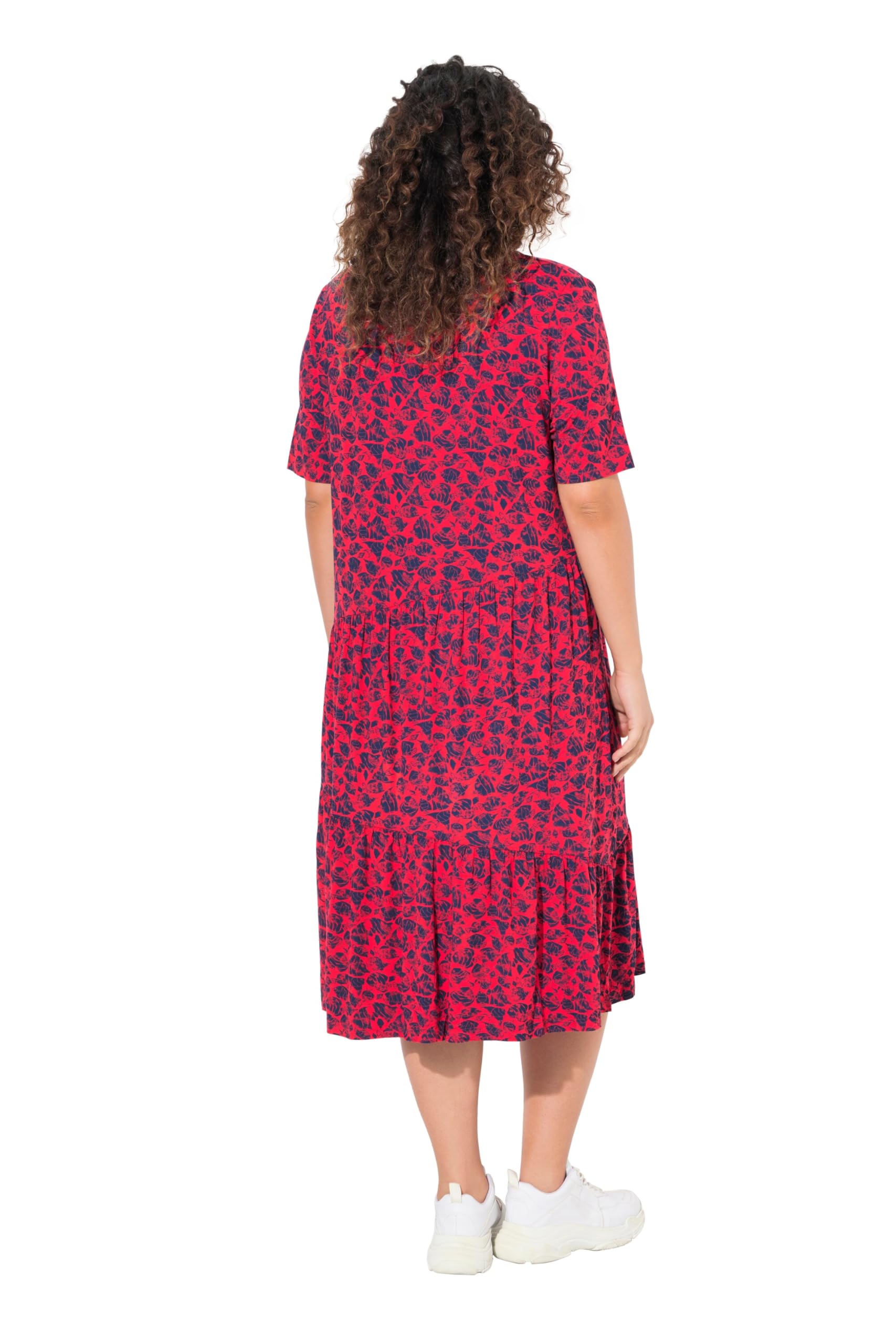 Ulla Popken Sukienka z asymetrycznymi falbankami Kobiety Kleid Mit Asymmetrischer Volants