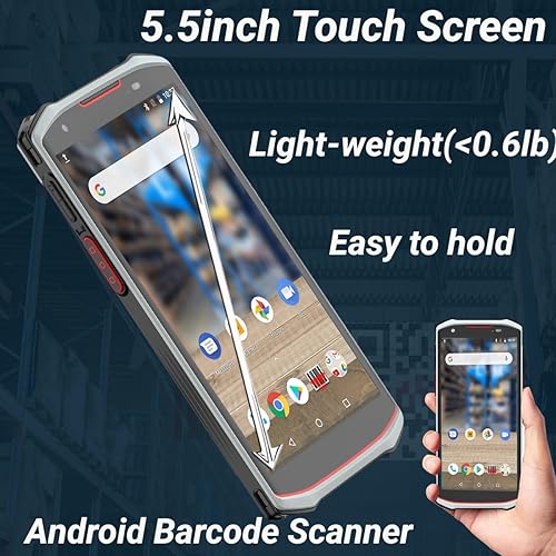 Miniatura 4 de Android 13 escáner de código de barras 4+64 GB incorporado 1D/2D/QR escáner de código de barras 4G inalámbrico computadora móvil PDA Inventario