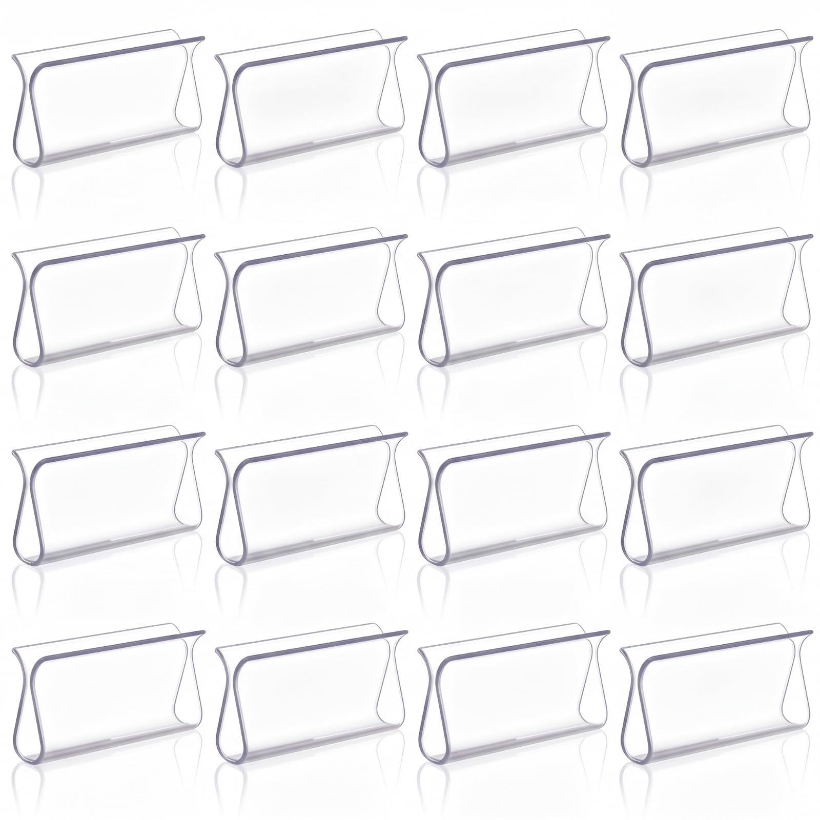 Chunful 16 Pieces Plastic Shade Pulls for Roller Shades Handles, Clear