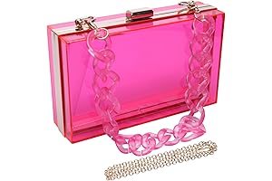 Women's Pink Acrylic Clutch: Glamour Reimagined