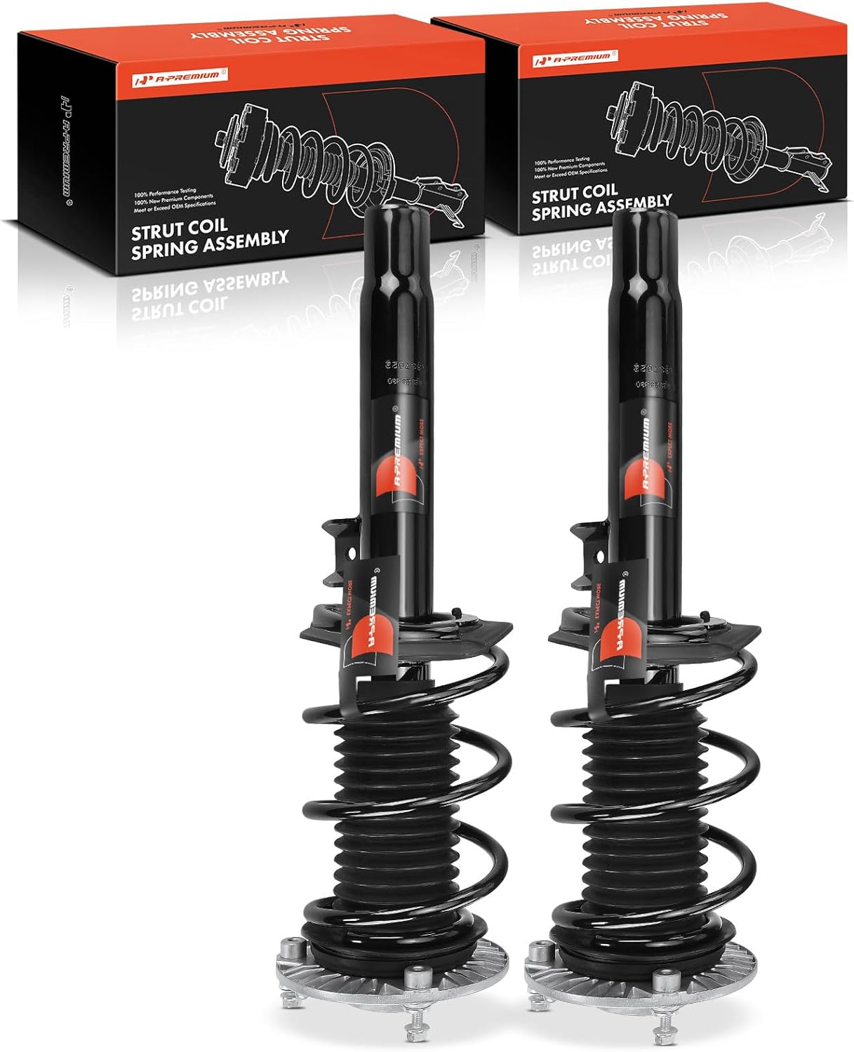 A-Premium Front Complete Strut and Coil Spring Assembly Compatible with BMW 320i 2012-2013, 328i 2012-2016, 335i 2012-2015, 340i 2016-2018, ActiveHybrid 3 2013-2015, 2-PC Set