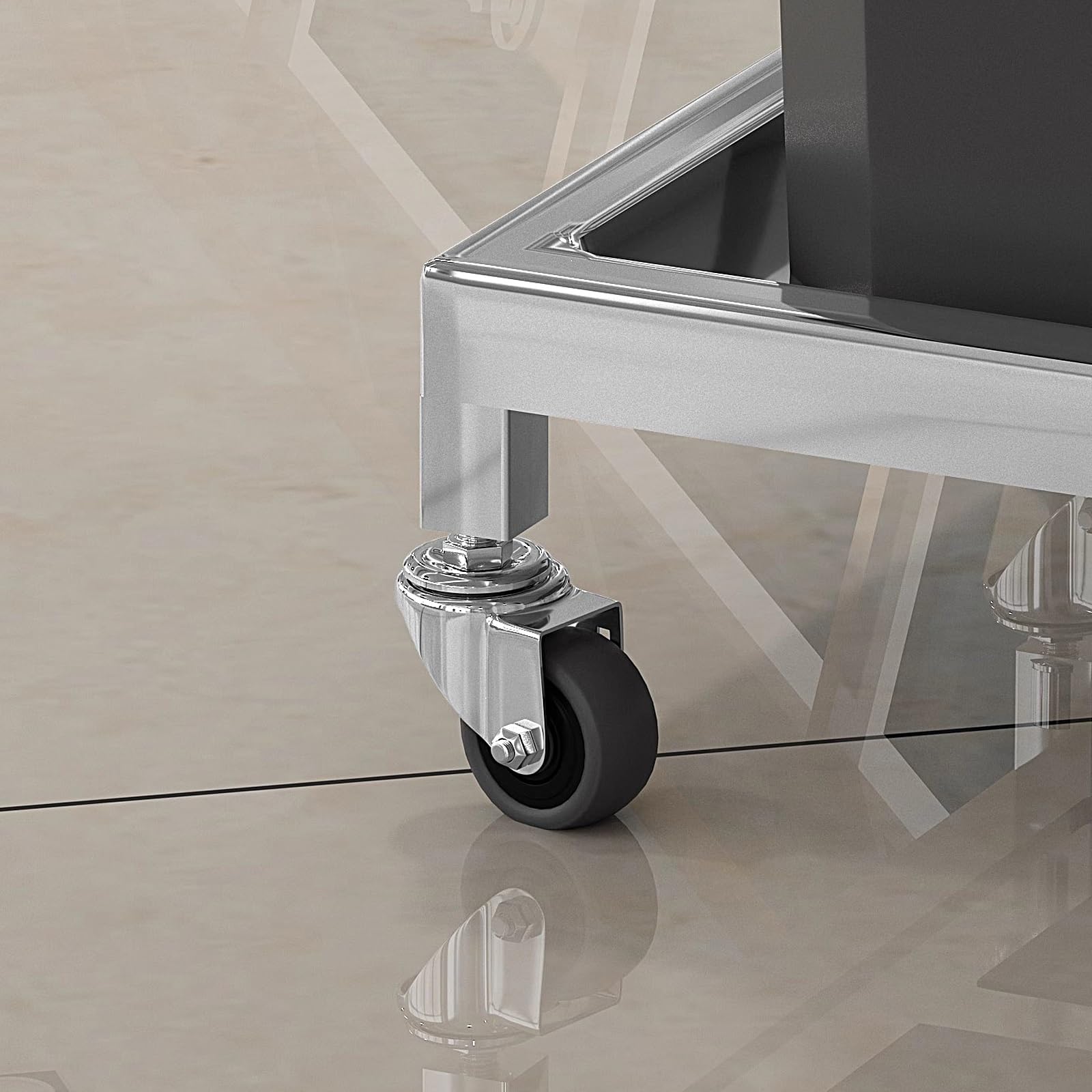 Carrello per la pulizia in acciaio inox resistente, con ruote, colore giallo, per hotel, scuole, ristoranti e centri commerciali, 108 x 46 x 93 cm