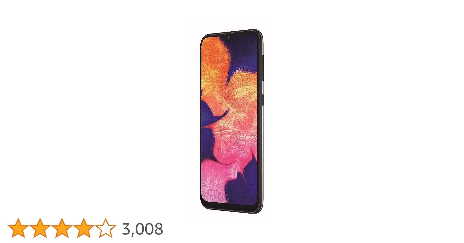 Samsung Galaxy A10 (32GB, 2GB RAM) 6.2" HD+ Infinity-V Display, Global 4G LTE Dual SIM GSM Factory Unlocked A105M/DS (International Model) (Black)