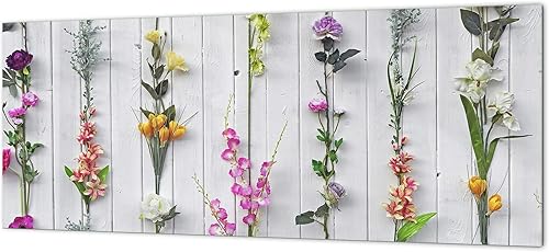 Impresionante arte de pared de cristal  Amplio formato de cocina Backsplash Flowers&Plants Serie BBS04B