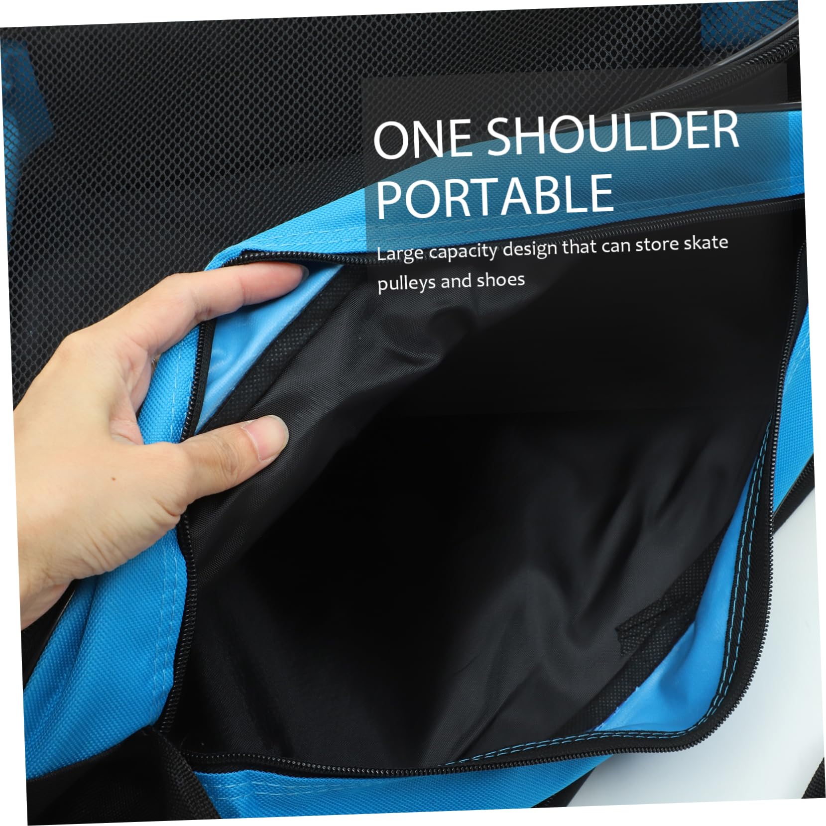 Borsa per Pattini a Rotelle 2 Pezzi Oxford Cerniera, Resistente e Facile da Pulire, Design Semplice alla Moda per Uso All'aperto