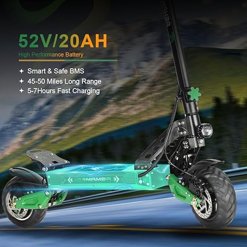 Miniatura 5 de ZonDoo ZO02 Electric Scooter - Electric Scooter for Adults - 25 Miles Long Range &amp; 19Mph Folding Commuter Electric Scooter - Fat Tire Electric