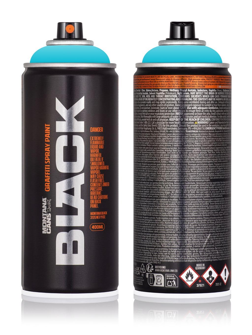 Montana Cans zestaw puszek w sprayu, wartości CMY(K), kolory TRUE, 4 x 400 ml, wysoko kryjący lakier w sprayu