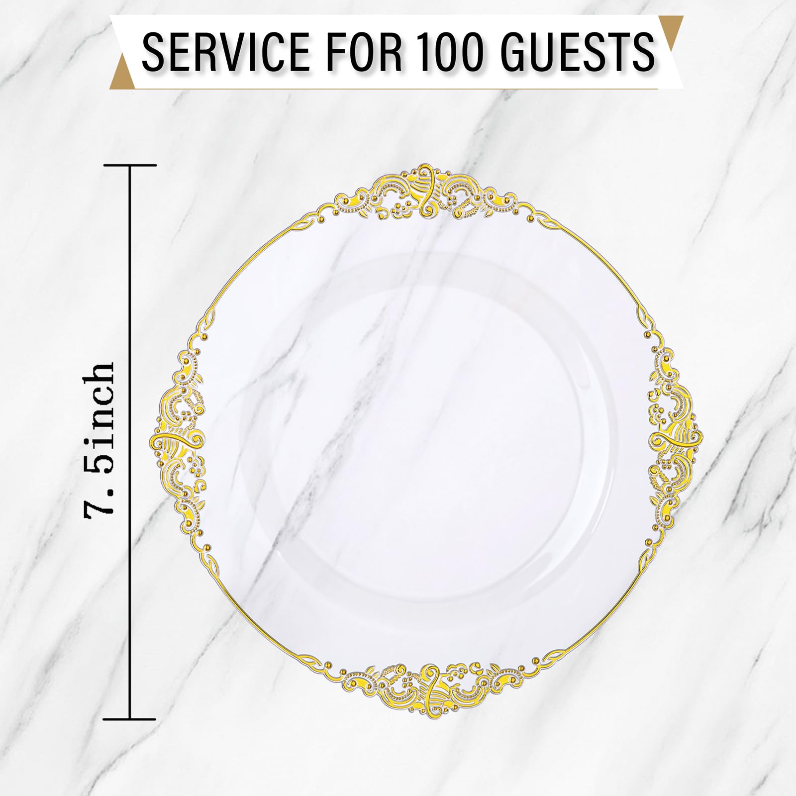 Clear Plastic Plates - 100 Pack for Parties -9 Clear Plastic Plates - 100 Pack for Parties -9