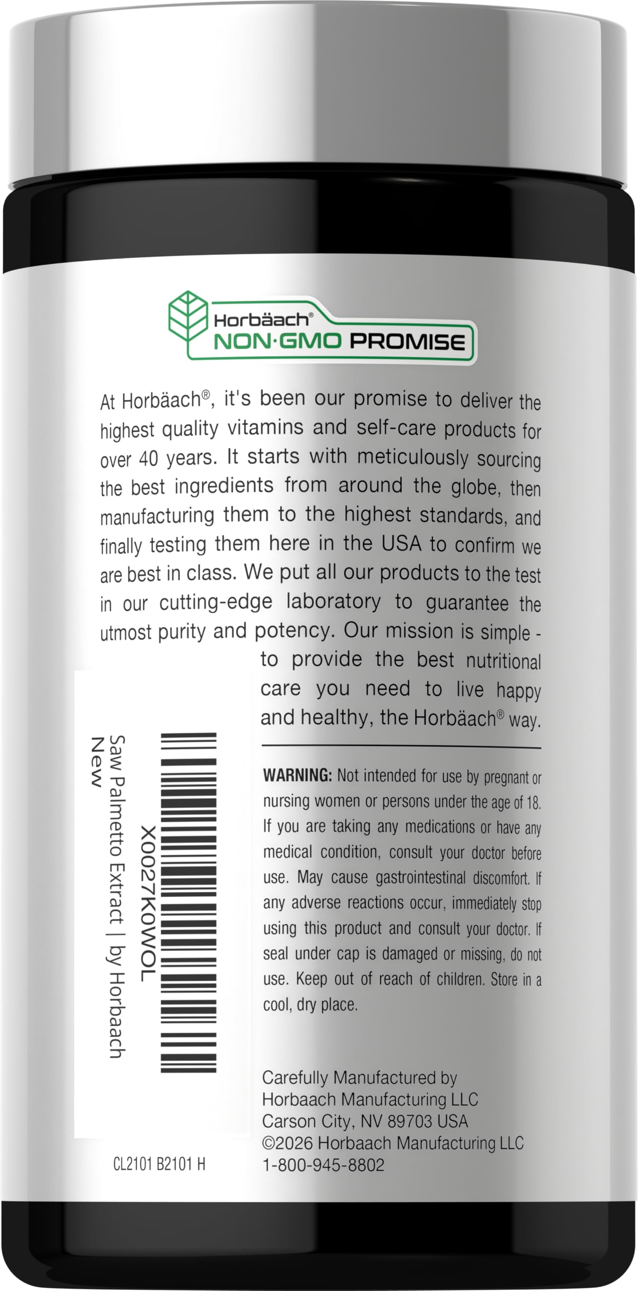 Horbäach Saw Palmetto Extract | 120 Capsules — Amazon image 3