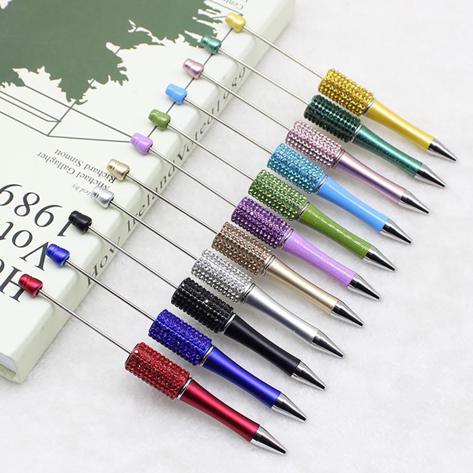 25 Penne A Sfera Retrattili Con Perline – Colorate, Punta 1,0 Mm, Inchiostro Nero, Simpatiche Per Ragazze