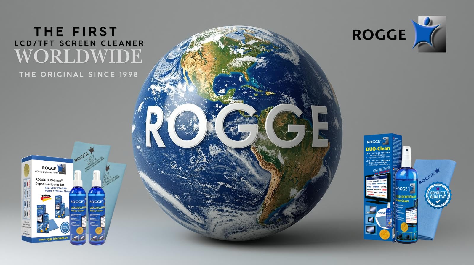 Opakowanie 5 szt. ROGGE 250 ml orygina?, LCD - TFT - LED - TV - Ekran dotykowy + Plazma Screen Cleaner.