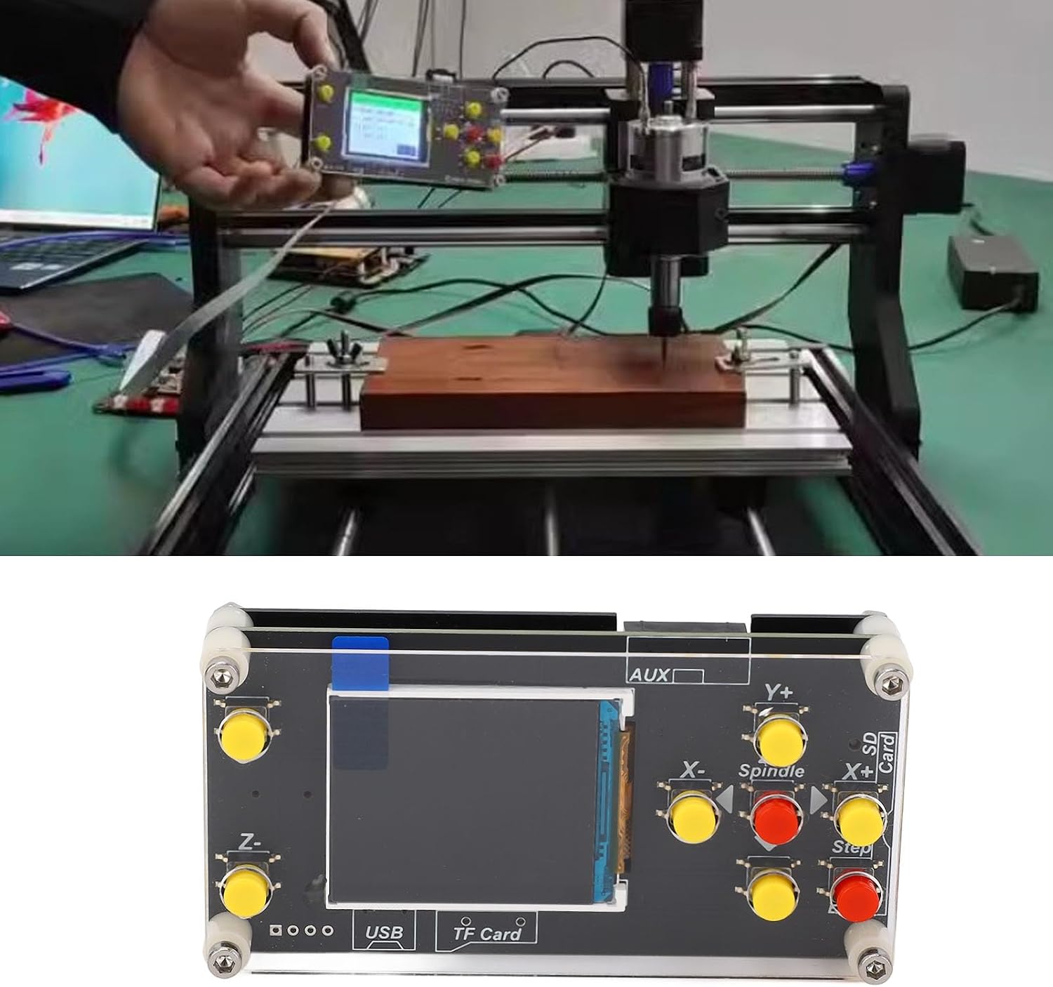 Offline CNC Controller for Engraver Machine, 3 Axis Module Compatible with 1610 2418 3018 , Supports Memory Card Storage