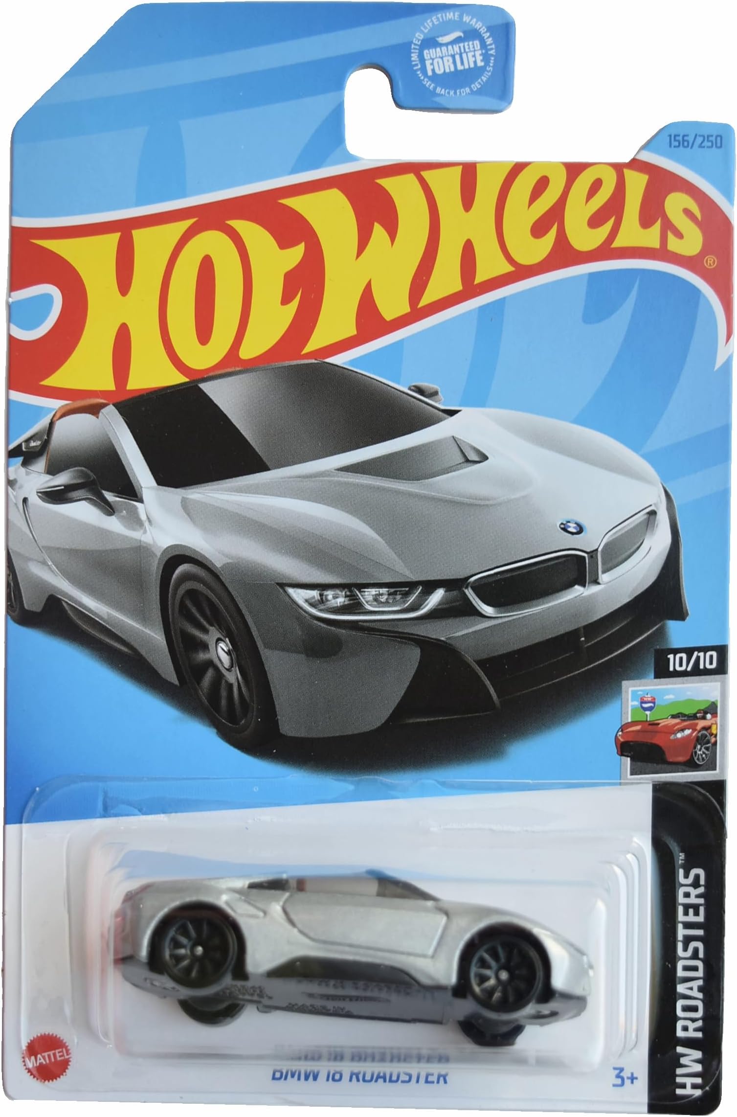 Hot Wheels BMW i8 Roadster, HW Roadsters 10/10 [Silver] 156/250