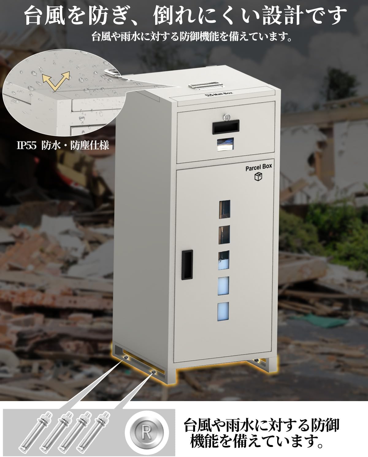 第4世代【複数投函可能/生涯ロック交換サービス/大容量 135L】宅配