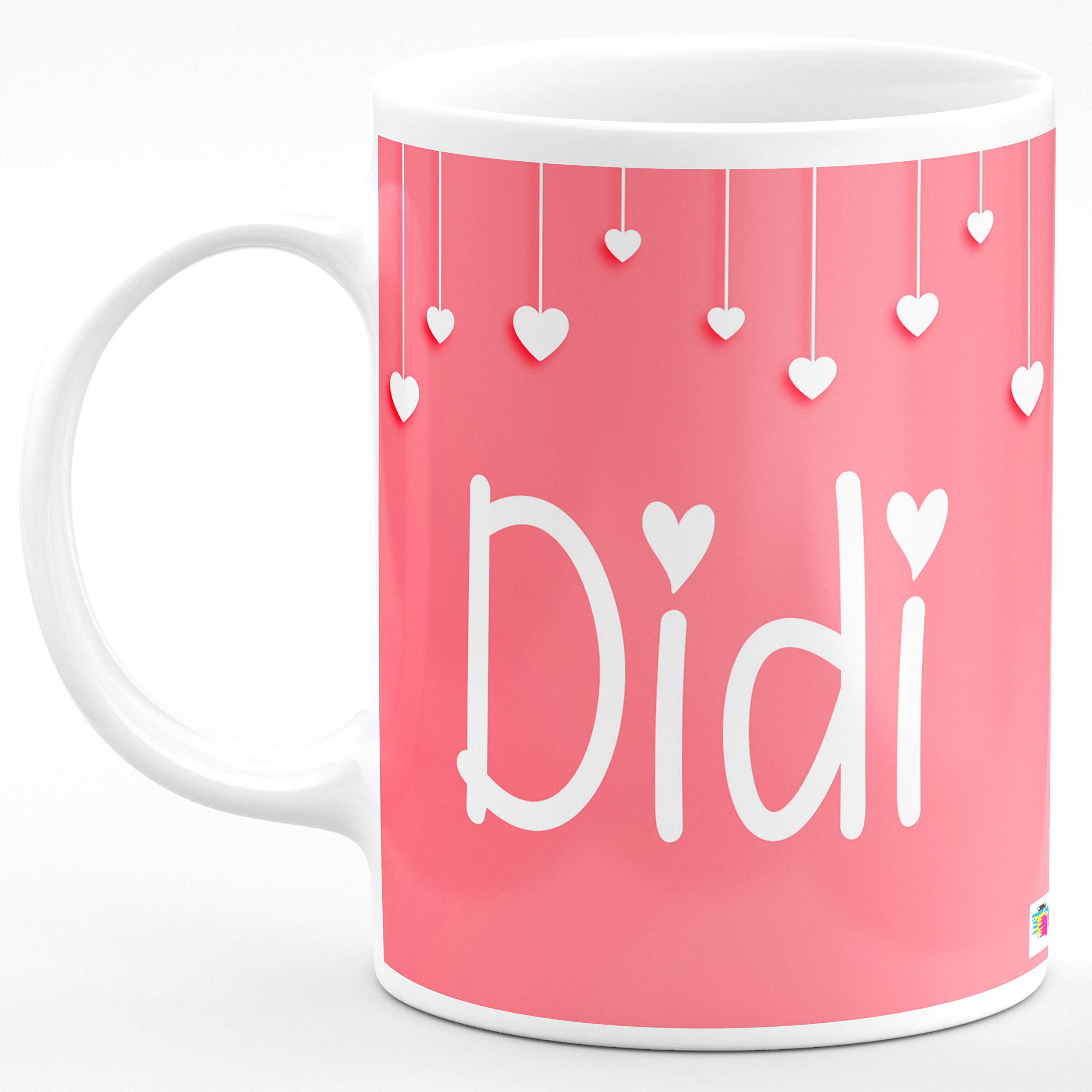 CHHAAP Didi Mug Gift for Sister Sis Bhen Behan Didi Di Happy Birthday & Happy Anniversary Printed Microwave Safe White Ceramic Coffee Mug 350 (ml) (HBG1 25)