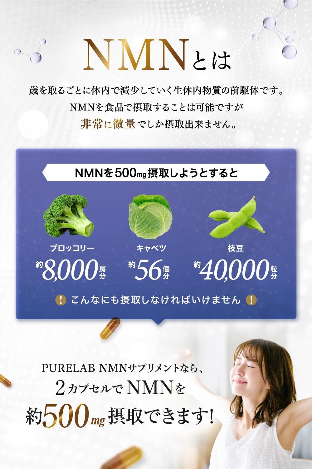 PURELAB NMNサプリ 15000mg 60カプセル
