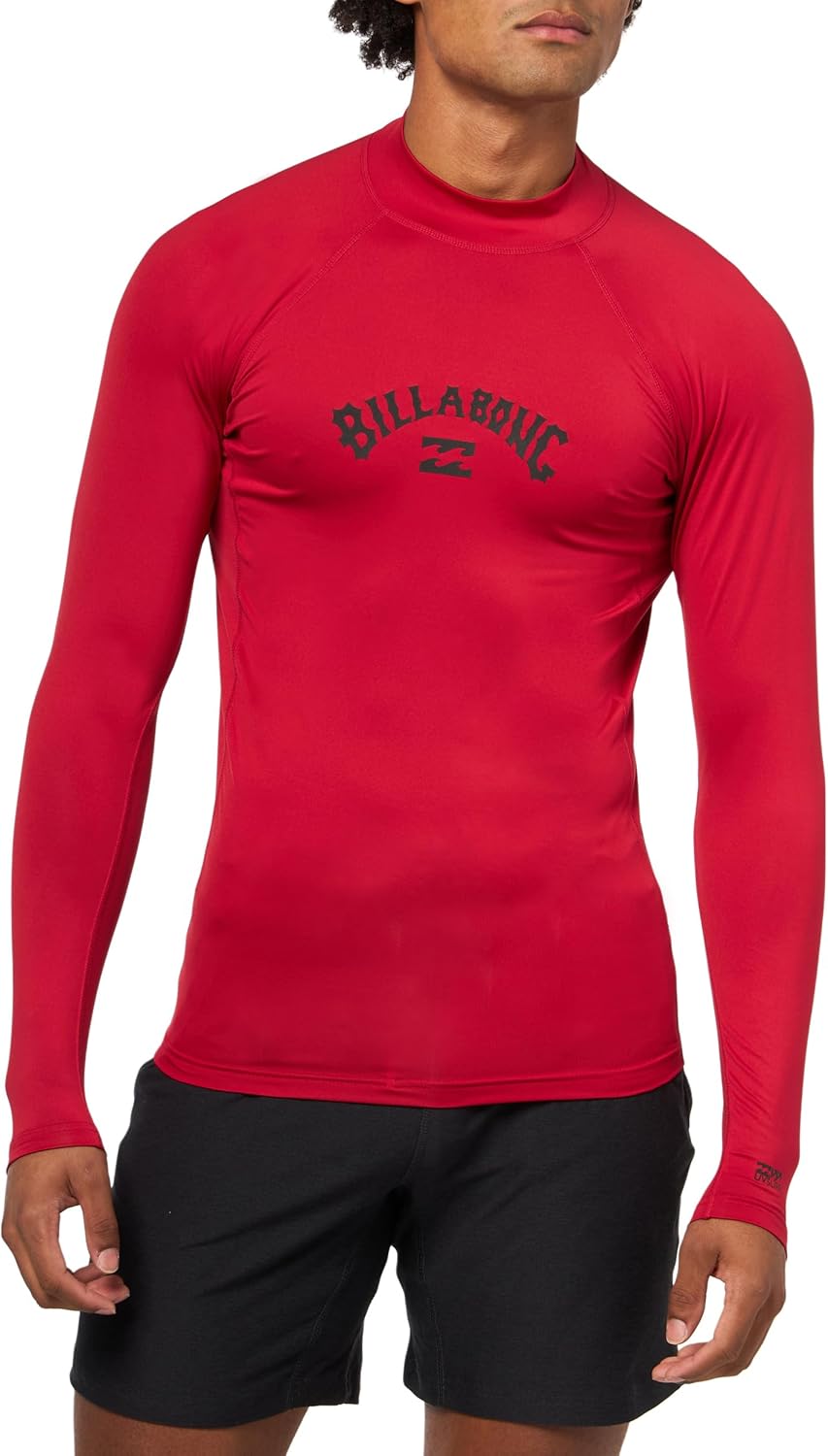 Billabong Mens Arch Performace Fit Long Sleeve Rashguard 50+ Uv Protection