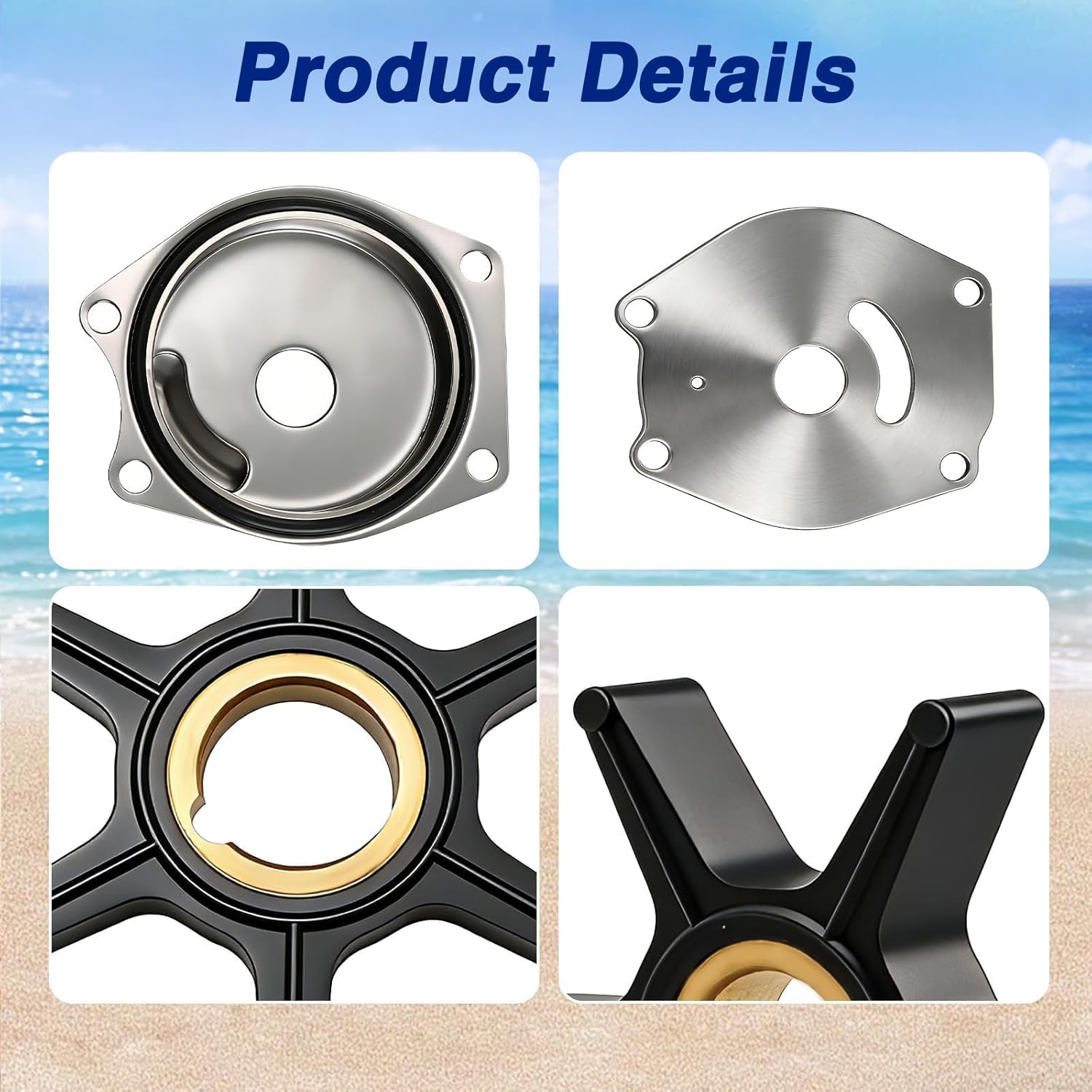 Water Pump Repair Kit Compatible with Mercury Mariner 2 Stroke 15-25 HP 4 Stroke 9.9-15 HP Replace# 99157T2 46-99157T2
