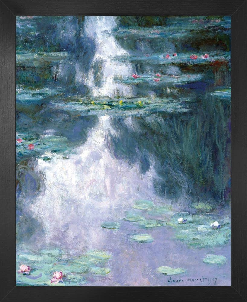 Affiche Claude Monet Nénuphars Encadrée pour Salon Moderne 50 x 40 cm