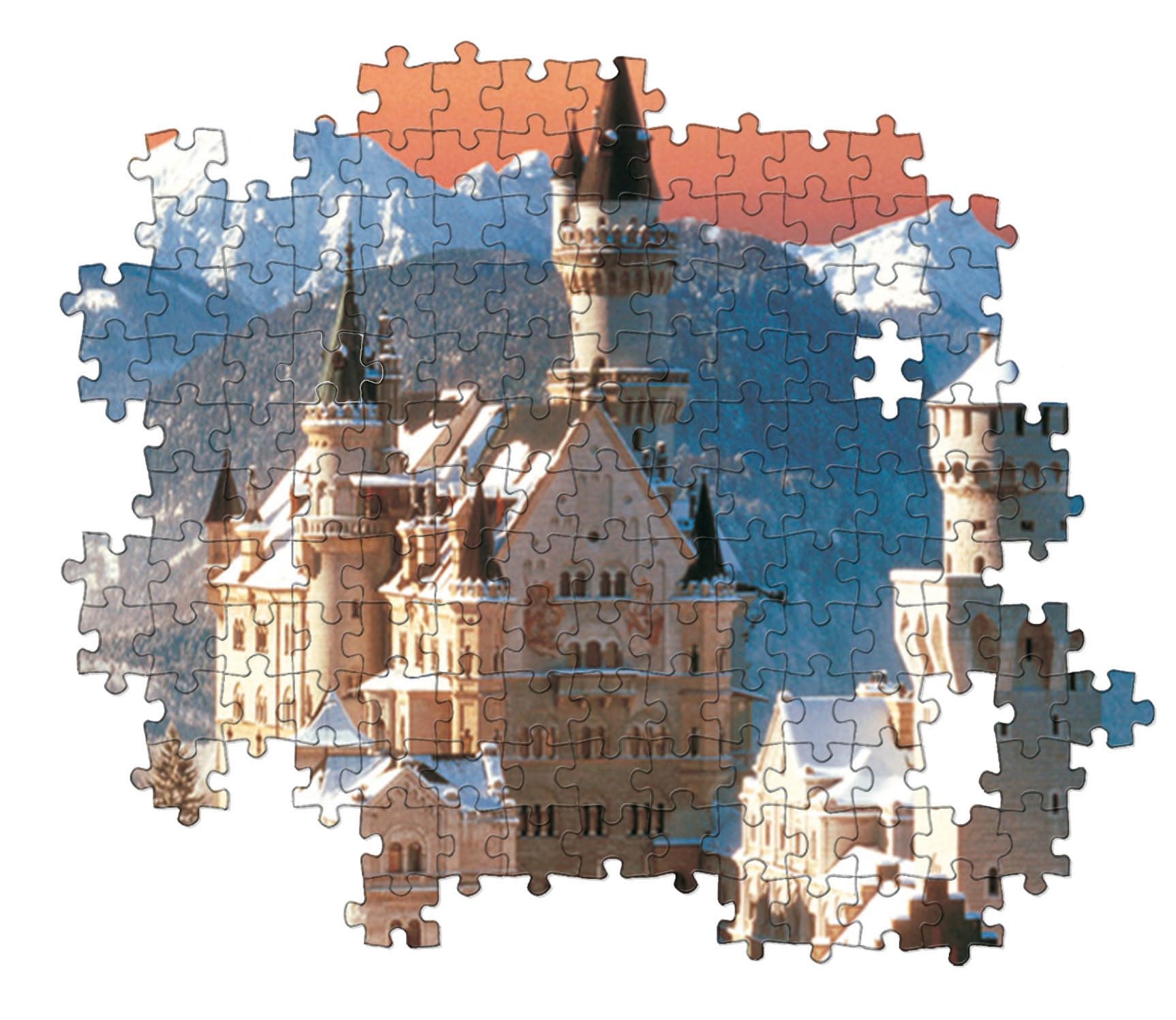 Clementoni Puzzle Neuschwanstein, 1500 Sztuk, Plakat w Zestawie, Puzzle Dla Dorosłych w Wieku 14-99 Lat, Prezent Dla Mężczyzn/Kobiet, Ilustracja, Wyprodukowano we Włoszech - 31716