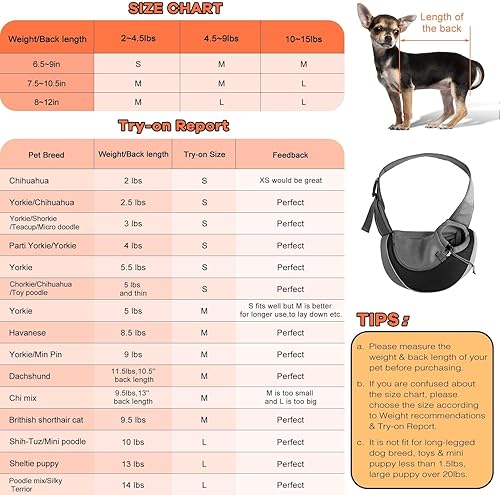 Miniatura 3 de YUDODO Transportadora de malla transpirable para mascotas,segura para viajar, con correa para perros, gatos