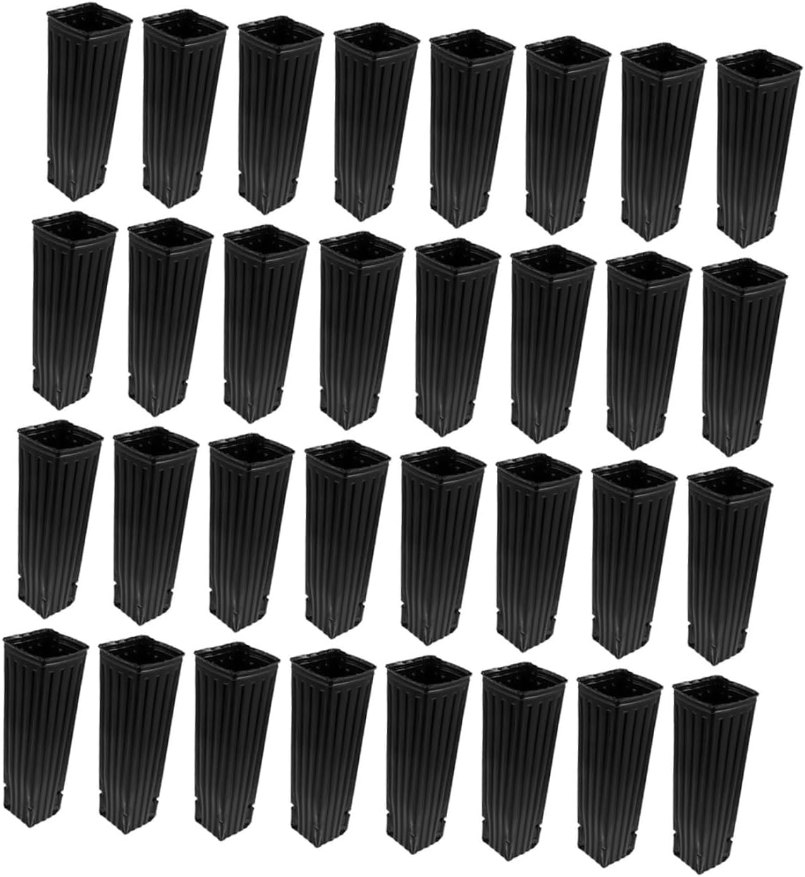 VICASKY 50pcs Black Nursery Bags for Citrus and Orange Seedlings, Thickened Planting Planters 9x29cm, Nutrient Growth Pouches for Garden and Orchard Use