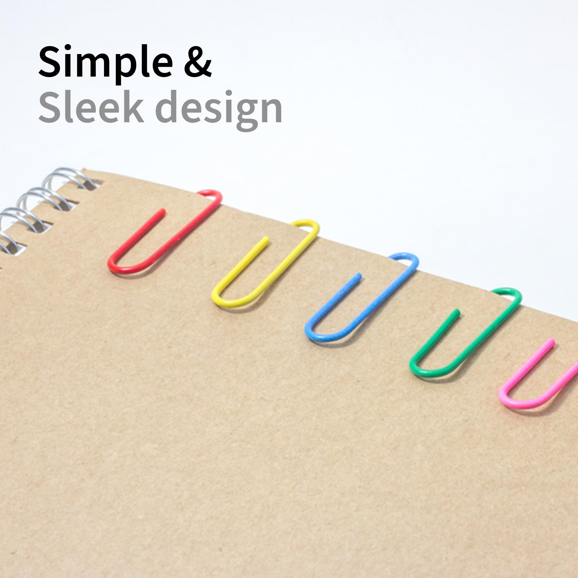 Graffette multicolore da 33 mm, 100 clip per scatola, in acciaio inox, antiruggine, perfette per ufficio, scuola e uso quotidiano (confezione da 4)