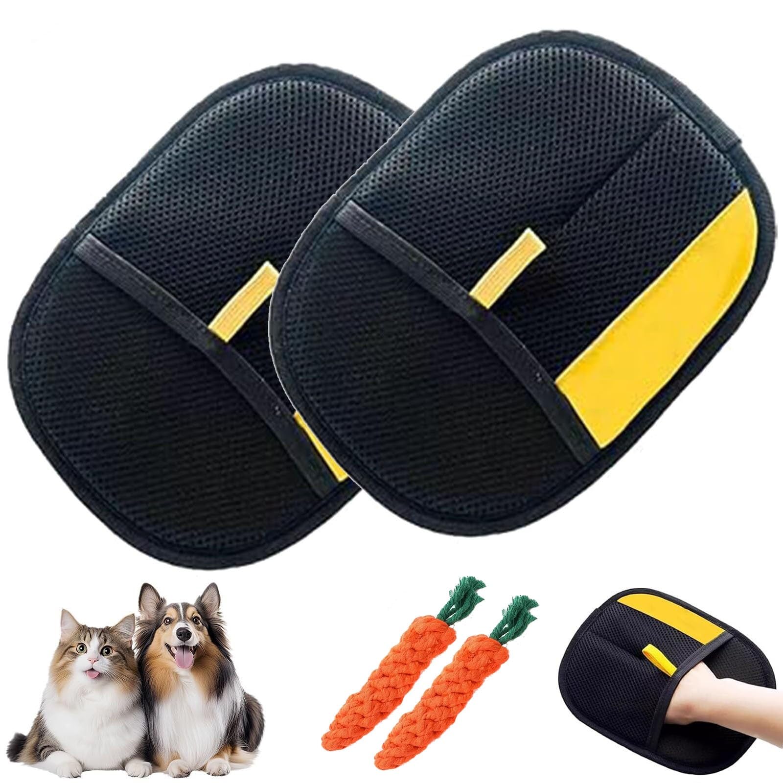 Gant anti-poils pour animaux idéal pour nettoyer tapis, literie et vêtements