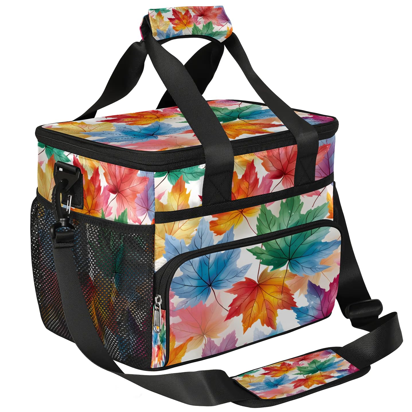 Lunch Box for Men Heavy Duty Insulated Lunch Bag for Women Rainbow Maple Leaf Lunchbox for Adults Lunch