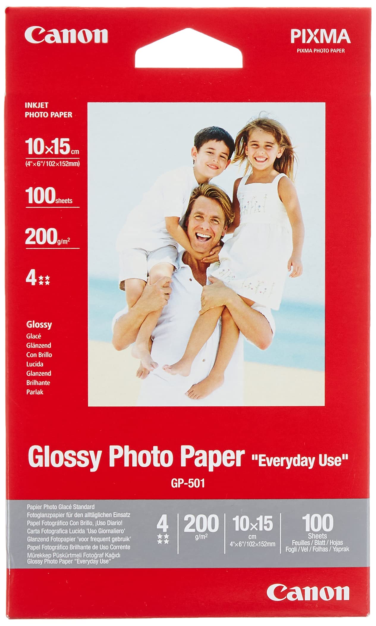 Canon Fotopapier SG-201 Plus Seidenglanz - DIN A3 20 Blatt – PIXMA Drucker (260 g/qm) & Fotopapier GP-501 glänzend weiß - 10x15cm 100 Blatt für Tintenstrahldrucker - PIXMA Drucker (200 g/qm)