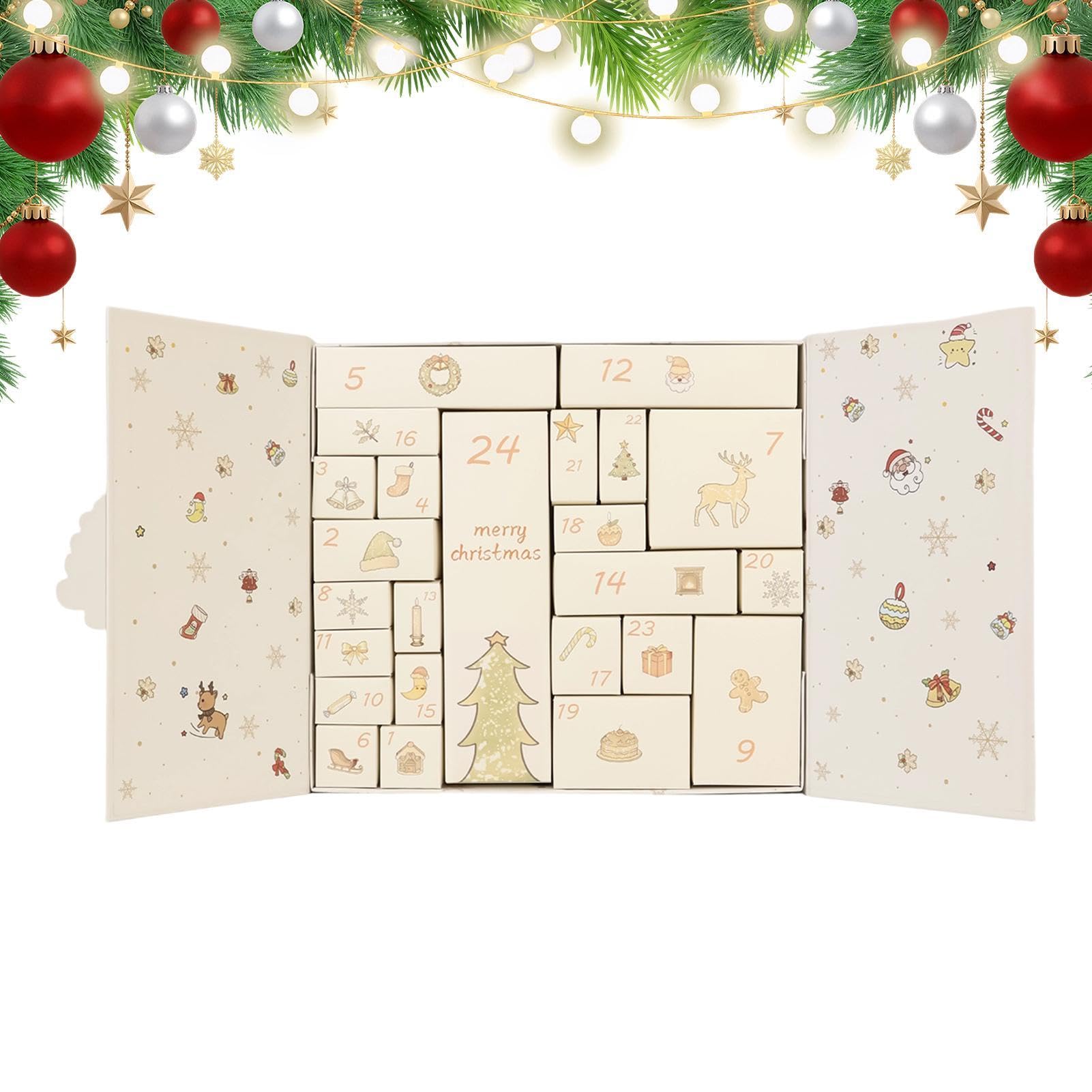 Calendrier de l'Avent de Noël vide - 24 jours - Rechargeable
