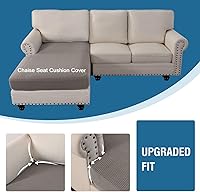 Vista 312 de H.VERSAILTEX 2025 New Sectional Couch Covers 8 Pieces Stretch Sofa Covers for Sectional Sofa Set Separate L Shaped Couch Cover for Both Left/Right