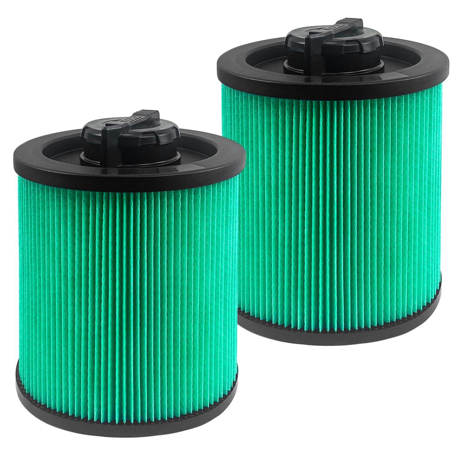 2 Pack DXVC6914 High Efficiency Cartridge Filters for Dewalt, 6-16 Gallon Wet/Dry Vacuums Replacement Filters, Shop Vac Filters Compatible with DXV06P, DXV09P, DXV09PA, DXV10P, DXV10PL, DXV10S