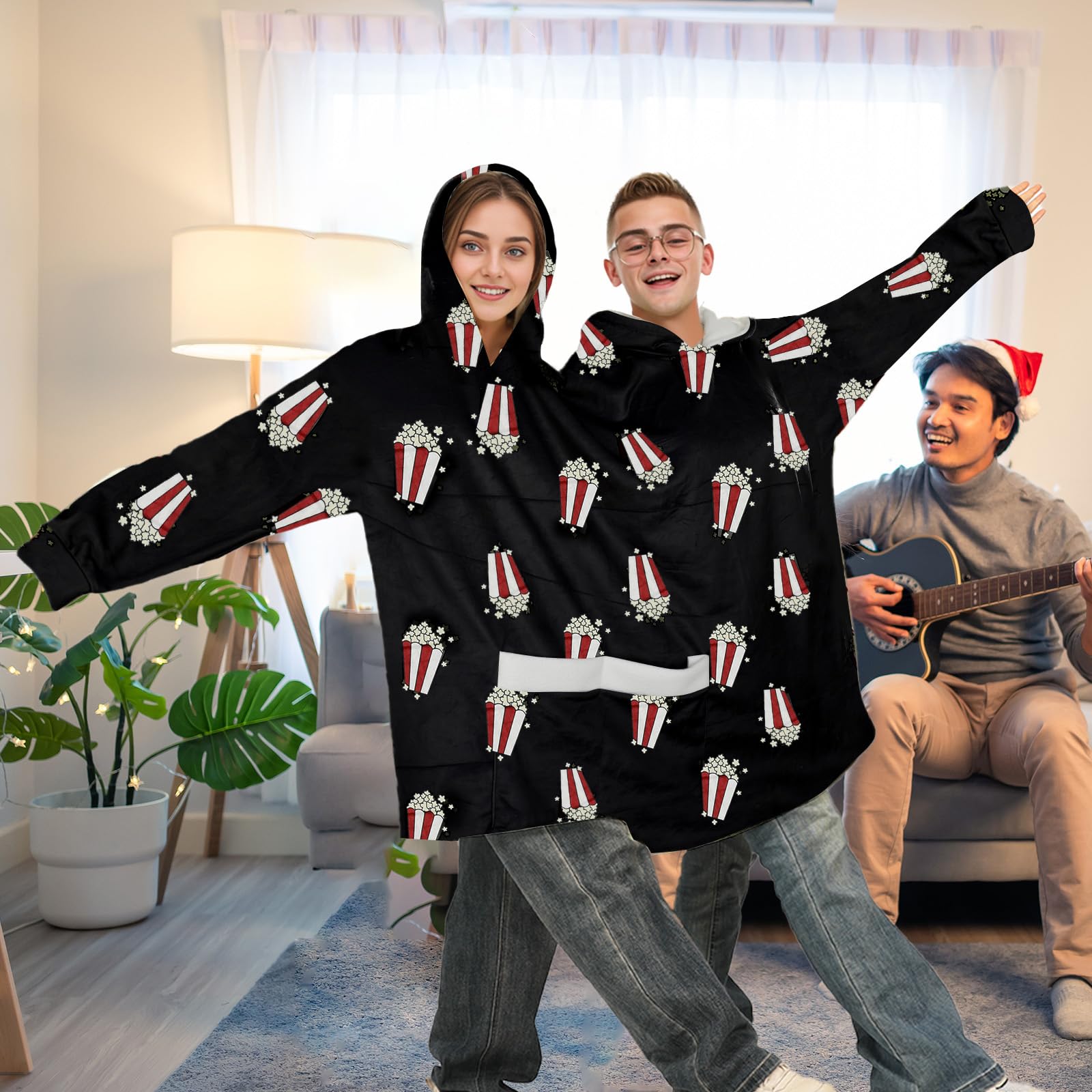 Coppia felpe con cappuccio pigiama coordinato per coppie pigiama oversize abbinati tutine felpe divertenti per due persone felpa con cappuccio abbinata regali di coppia per lui e lei