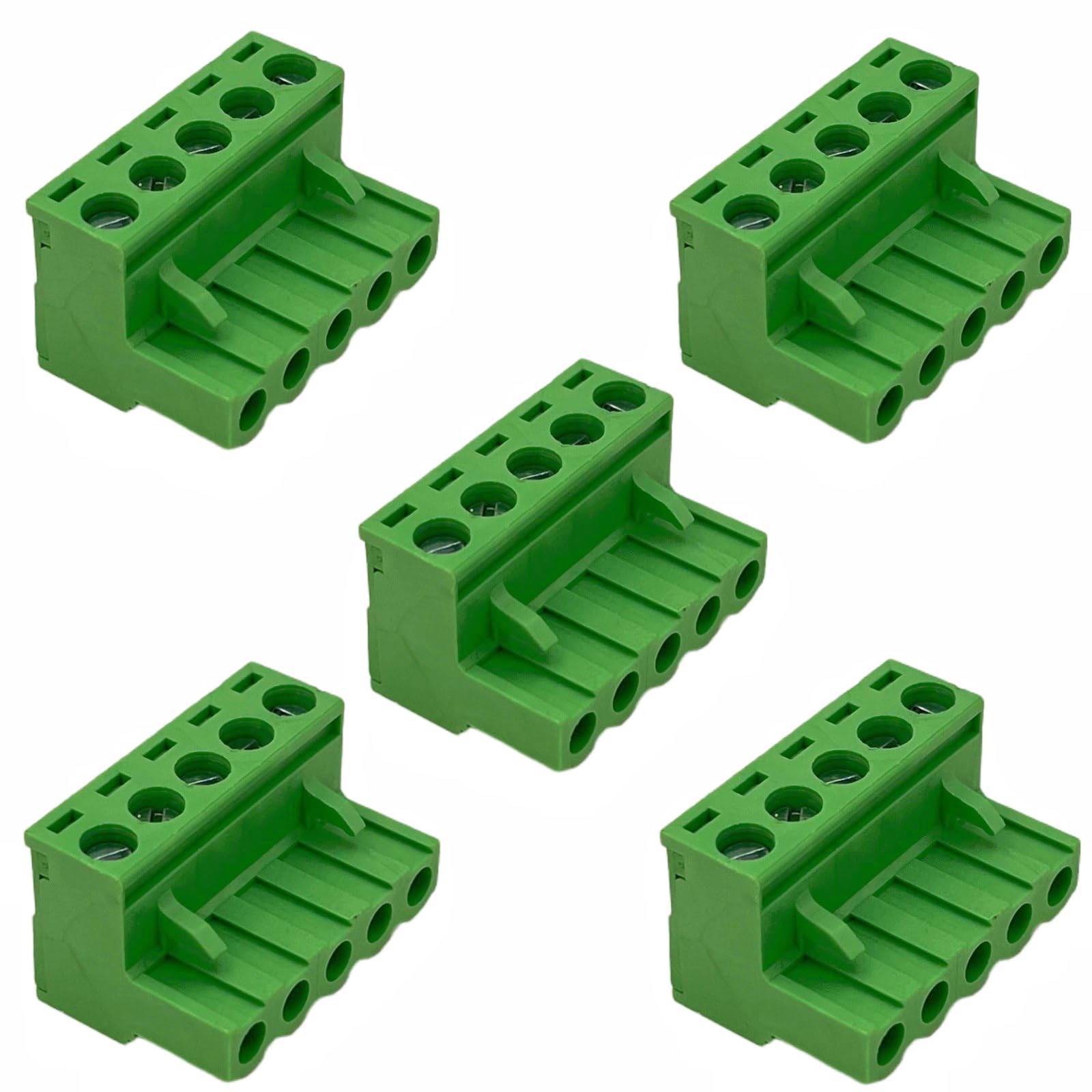 Amazon.co.jp: 5.08mmピッチ 5ピンプラグ可能なコネクタソケット、PCB