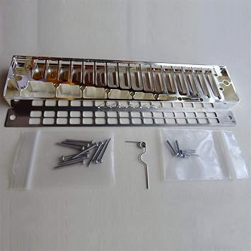 Harmonica-Accessories Chromatic Harmonica Comb Aluminium/Zinc Copper Alloy Comb for Suzuki Chromatix SCX-64 Or Sirius-64 Harmonica Parts Accessories Useful Color Aluminum Comb