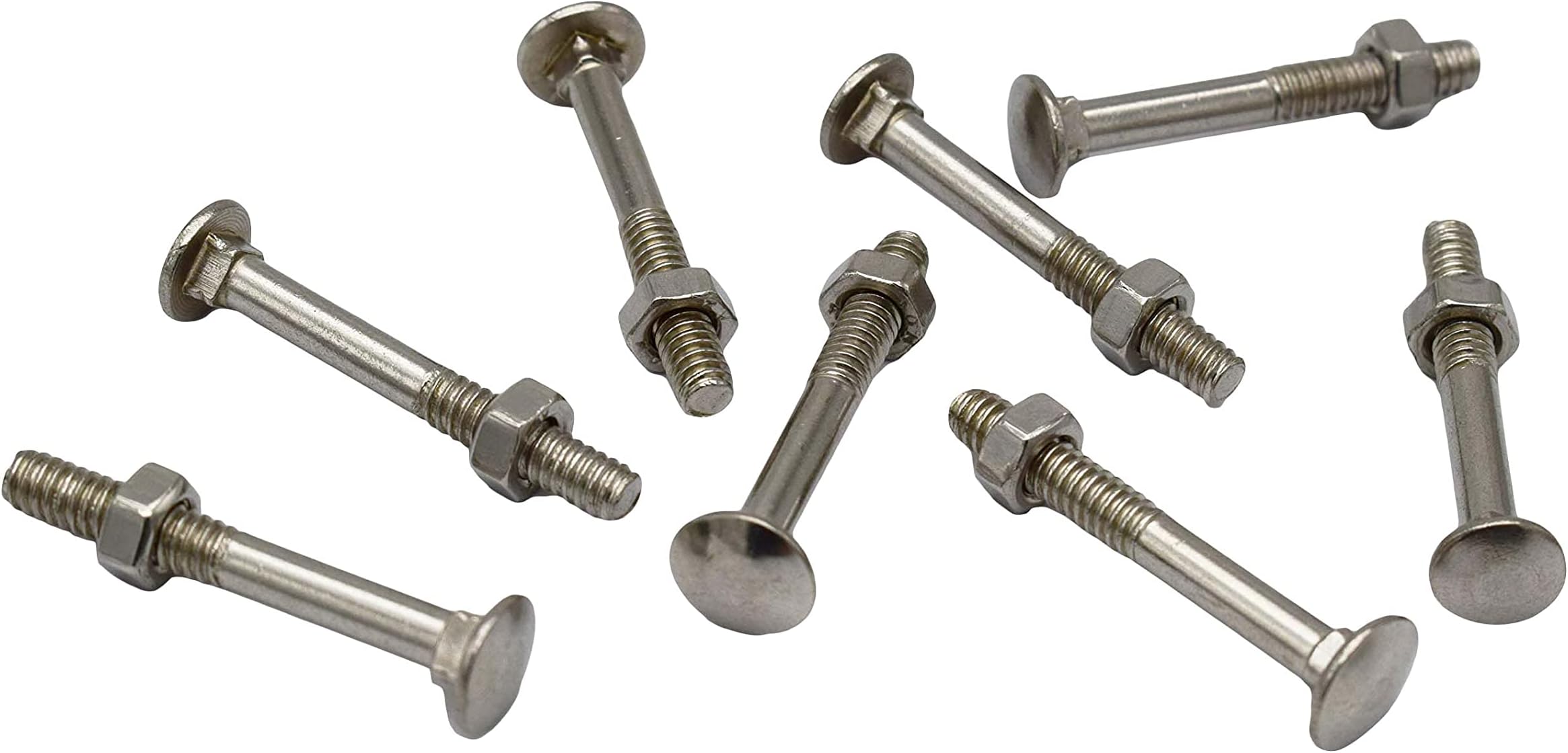 RAB Carriage Bolts with Nuts 2.5 inch (1 Packet of 100 PCS)
