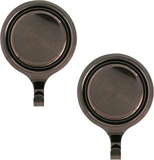Haute Decor Attract Pinch-Free Magnetic Wreath Hanger (Oil-Rubbed Bronze) - Set of 2 Magnets - for use on 1 Single-Pane Glass Door/Window or 2 Metal Doors/Surfaces