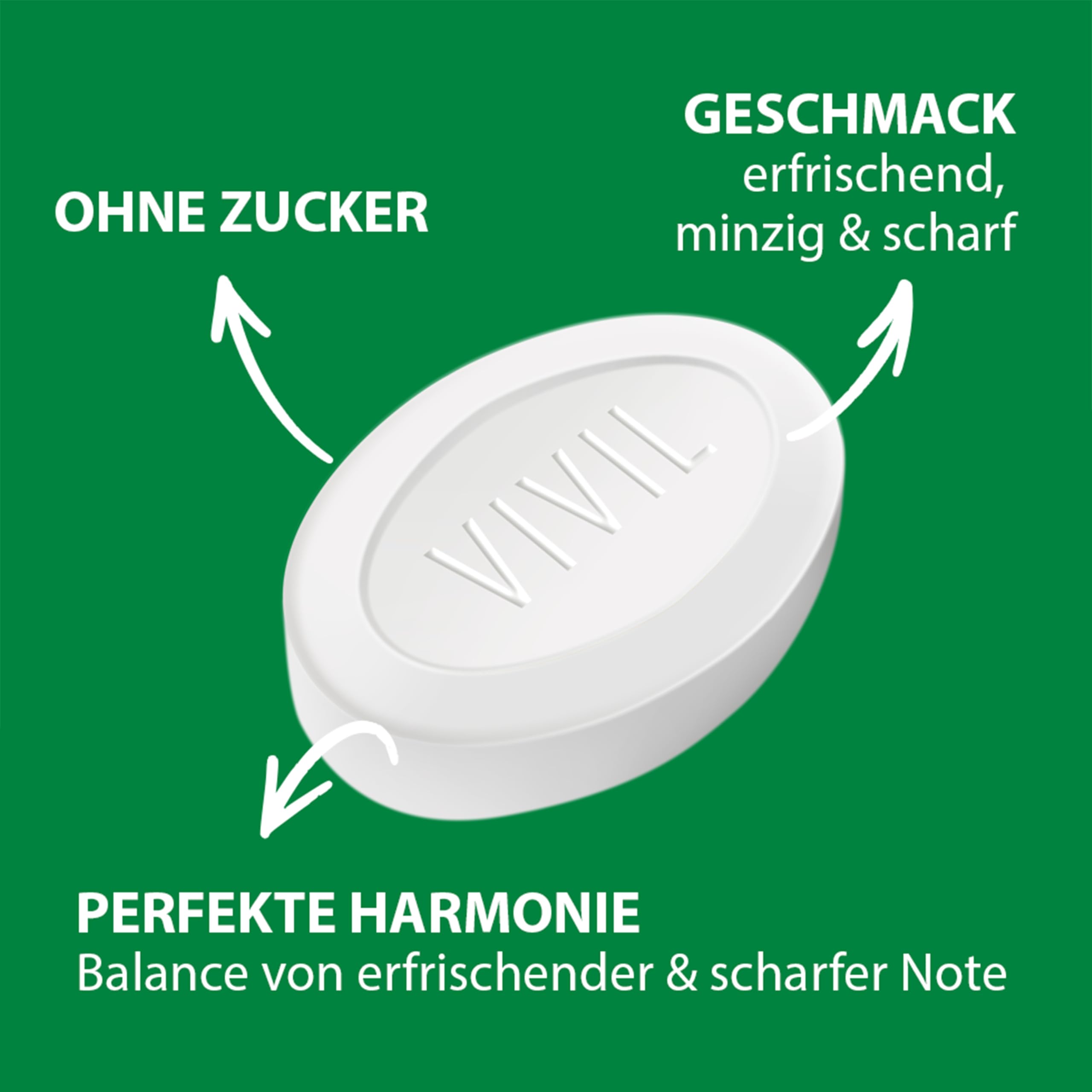 VIVIL Extra Strong Pfefferminz, 26 x 3er Pack, extra starke Pastillen mit Pfefferminzgeschmack, zuckerfrei & vegan, 78 x 25g