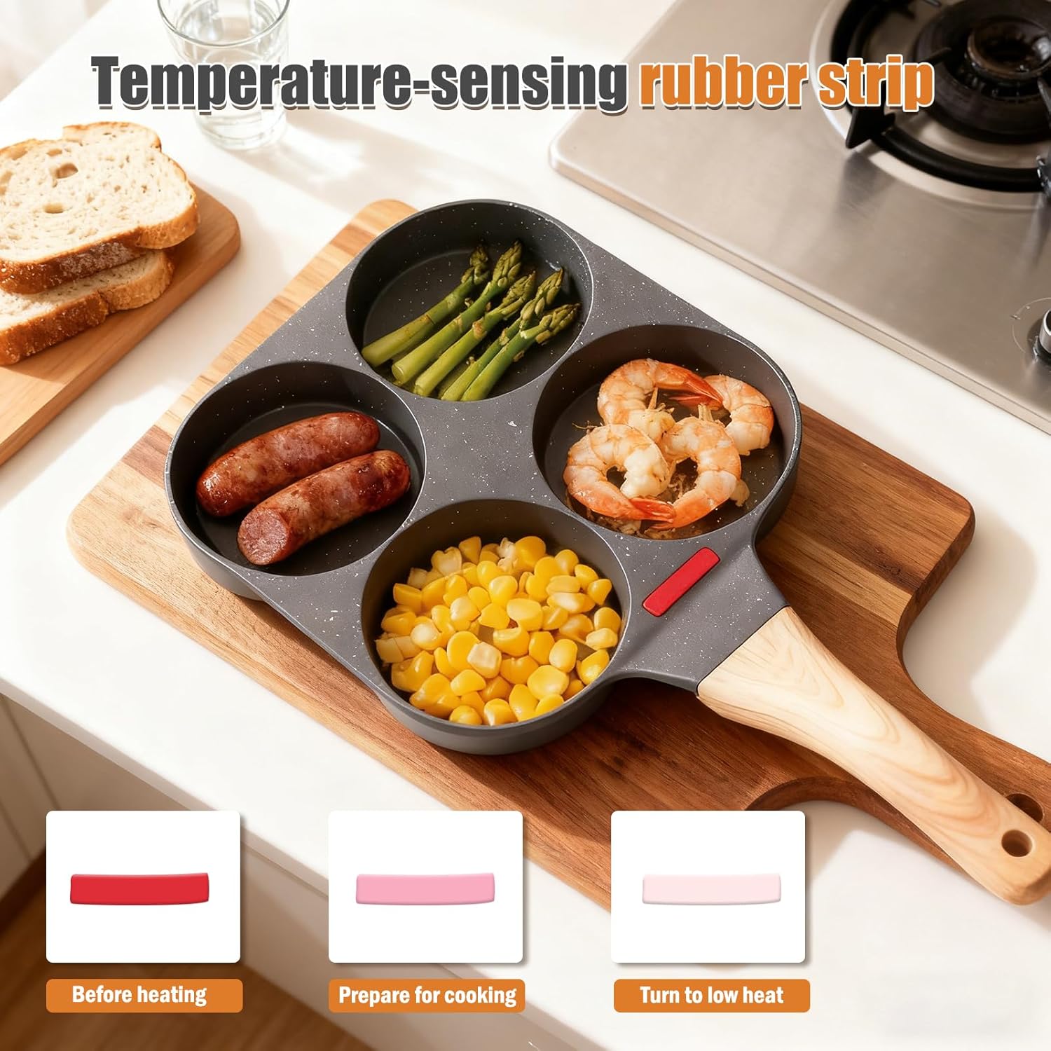 2 Set Aluminum Omelette Nonstick 4cups Pancake Pan,Send Goods From Local Warehouse,Suitable For Gas Stove And Induction Cookware,Omelette Pan,Breakfast,Pancake,