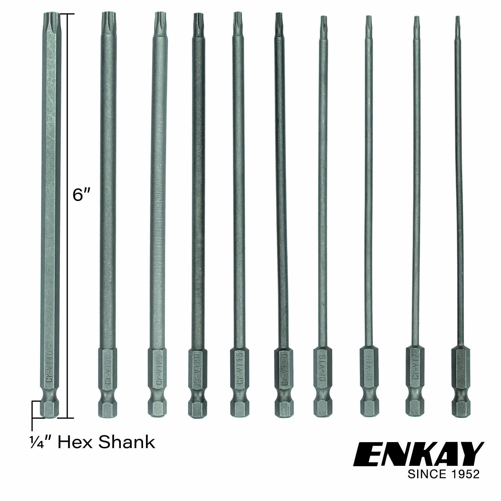 Enkay 3036-c Tamper Proof Juego de puntas, (, 10 unidades)
