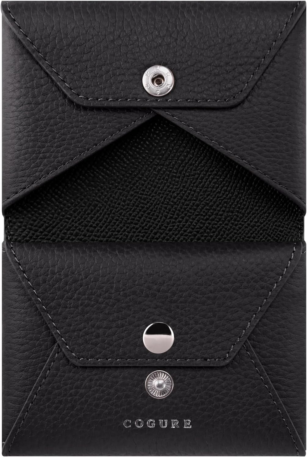 希少タグ付き ペルケ/ジェムストーンがま口3つ折り財布 シルバー