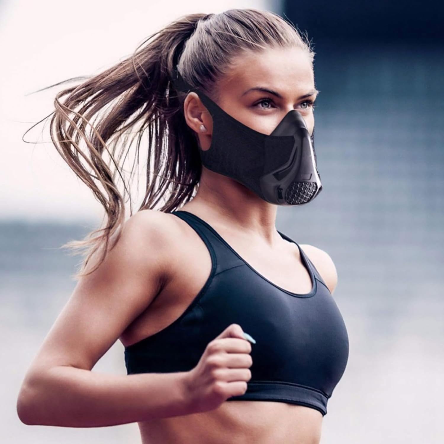Máscara de Altitud para Entrenamiento, 25 Niveles de Resistencia Respiratoria Ajustable, Aumenta la Capacidad Pulmonar y la Resistencia para Correr Ciclismo Cardio y Fitness