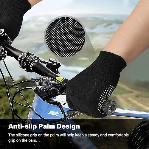 Miniatura 8 de 3 pares de guantes de trabajo sin dedos para hombres y mujeres, guantes de trabajo sin dedos para construcción, nailon, fitness, ciclismo,